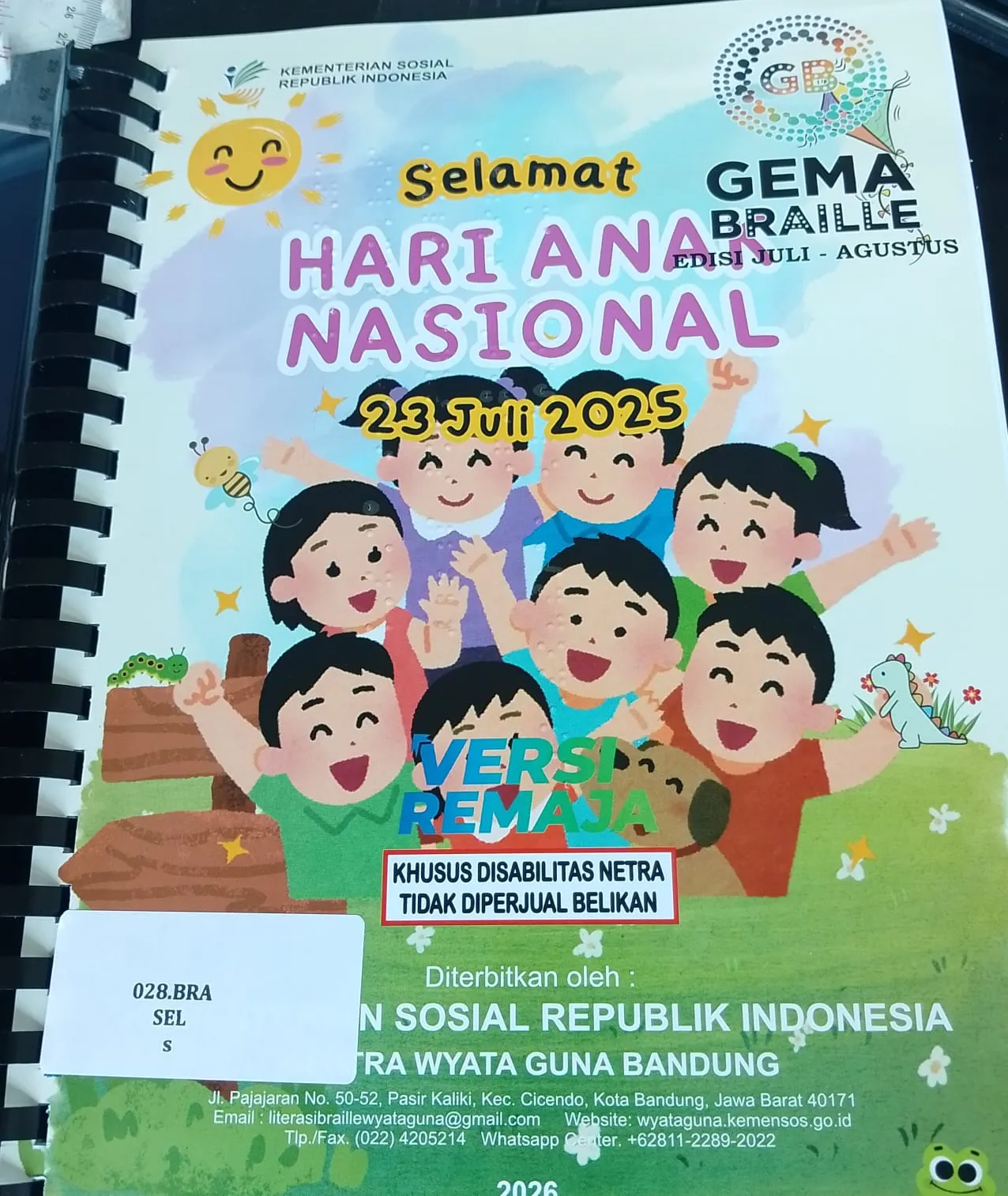 Cover Selamat Hari Anak Nasional / Kementerian Sosial Republik Indonesia