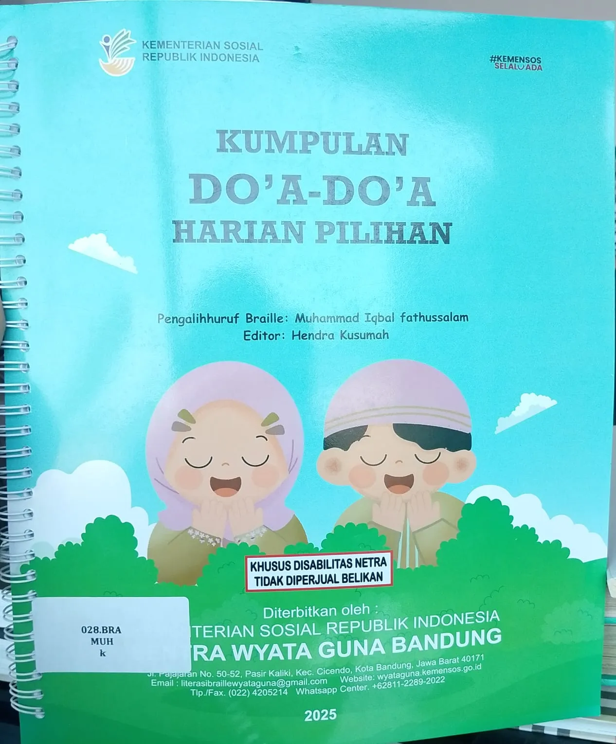 Cover Kumpulan doa doa Harian Pilihan / Kementerian Sosial Republik Indonesia