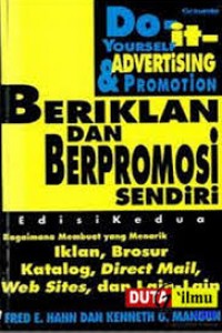 Cover Beriklan Dan Berpromosi Sendiri / Hahn Fred E, Kenneth G.Mangun